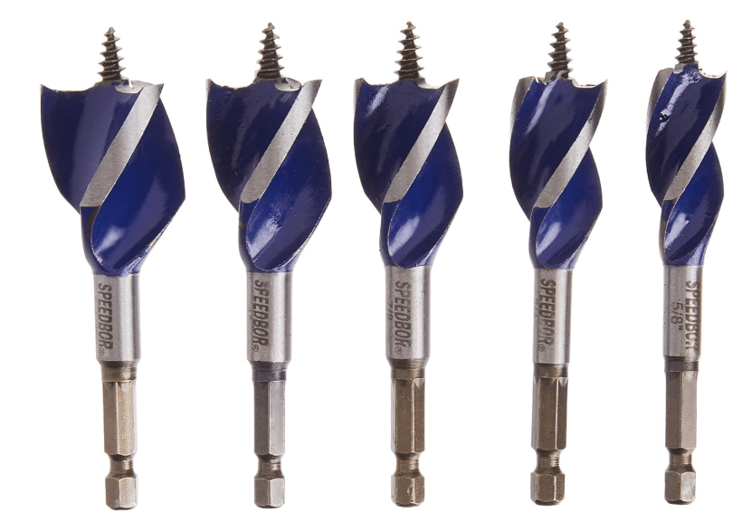  Irwin Tools IRWIN SPEEDBOR Drill Bit Set for Wood, 4-Inch, 6-Piece (1877239)