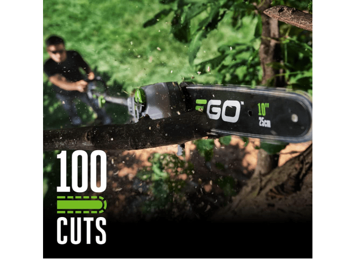 EGO Power+ Pole Saw, Cordless Electric Pole Saw for Tree Trimming with Telescopic LED Cut Line Indicator, Includes 56V 2.5Ah Battery and Charger - PS1001