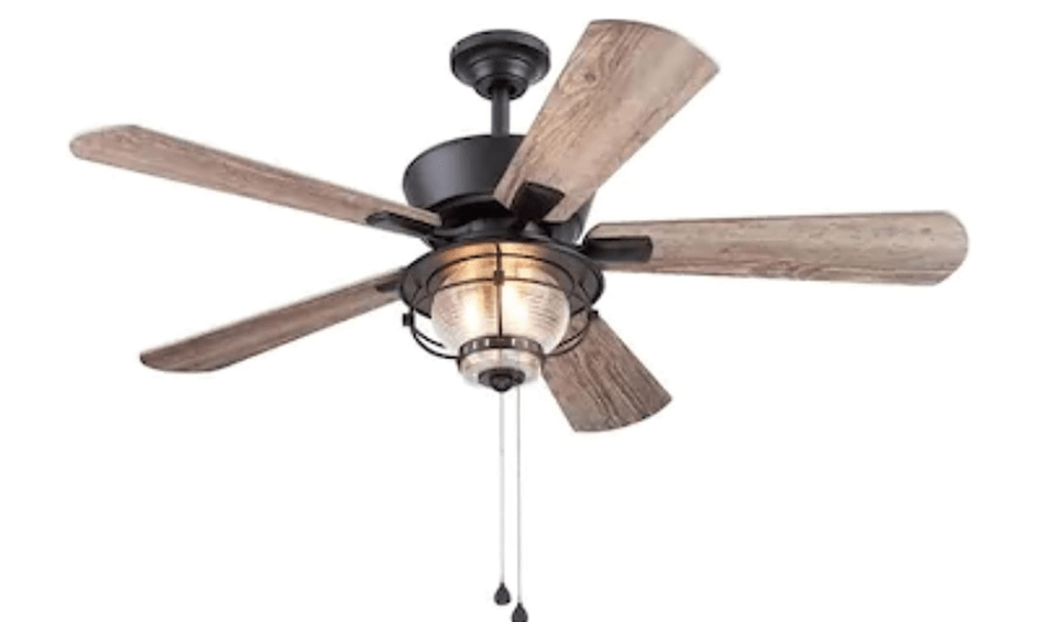  Harbor Breeze Merrimack II 52-in Matte Bronze LED Indoor/Outdoor Ceiling Fan with Light Kit (5-Blade)