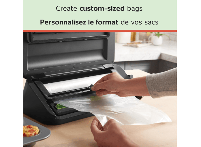  FoodSaver Vacuum Sealer Bags, Rolls for Custom Fit Airtight Food Storage and Sous Vide, 8" x 20' (Pack of 2)