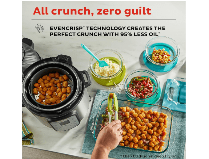  Instant Pot Duo Crisp 11-in-1 Air Fryer and Electric Pressure Cooker Combo with Multicooker Lids that Fries, Steams, Slow Cooks, Dehydrates,Free App With...