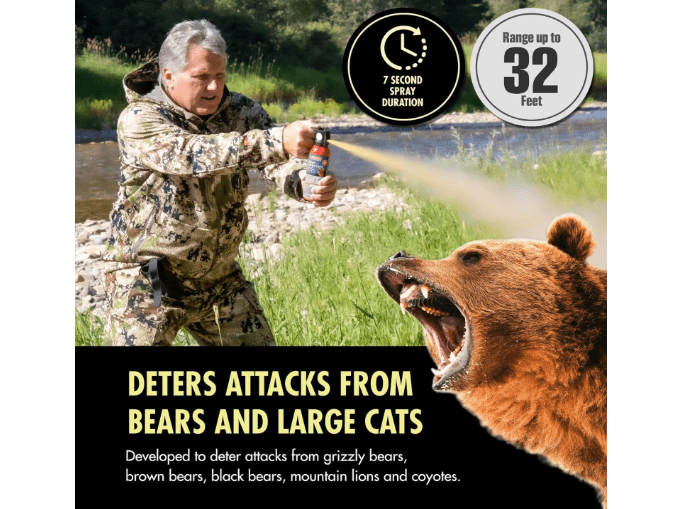 Counter Assault Bear Spray with Holster - Bears, Mountain Lions, Coyotes - Long-Range 32ft/40ft Distance - Pepper Spray Safety Gear for Hiking & Camping...