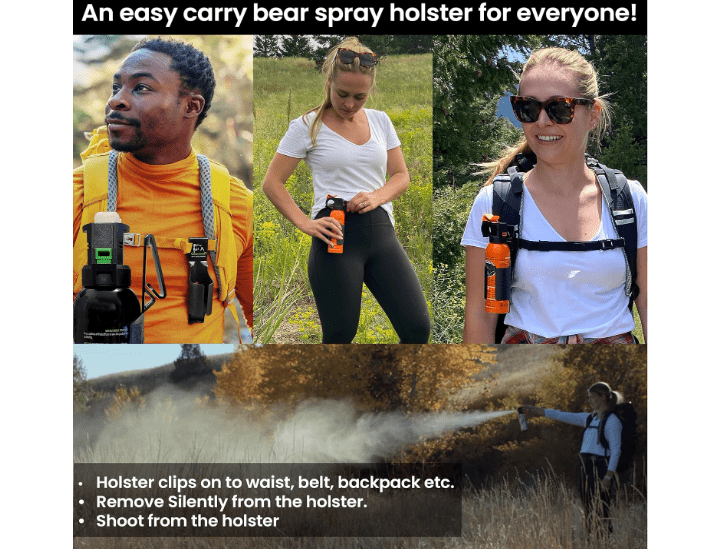  UDAP Pepper Power Magnum Bear Spray Self Defense Deterrent with Holster for Camping, Hiking, Fishing, Powerful Blast Pattern, 30 ft Fog Barrier, 12HP, 7.9 oz