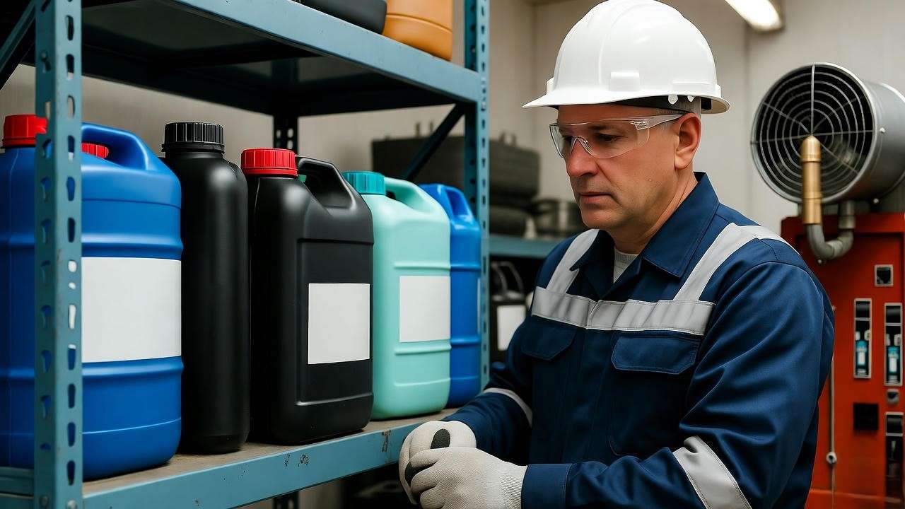 Checking fuel compatibility for waste oil heater in workshop