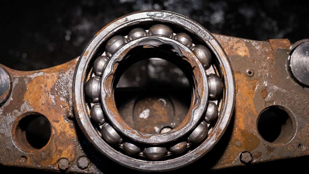 Brinelled and seized swivel raceway on heat caster after high-temperature lockup