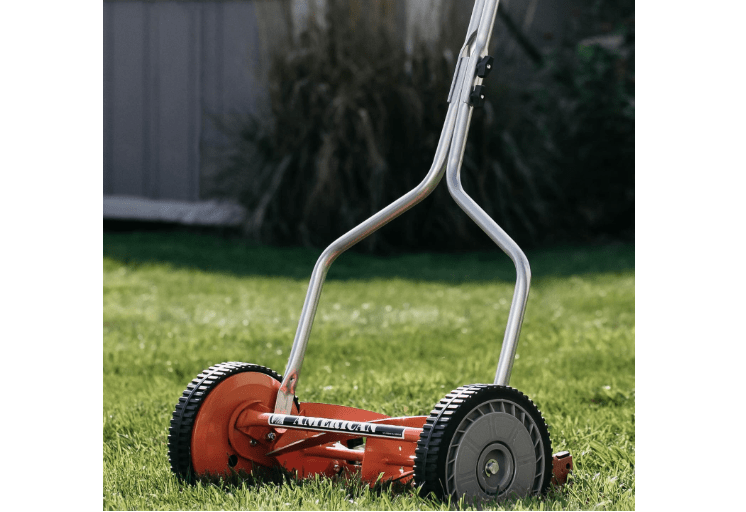  American Lawn Mower Company 1204-14 14-Inch 4-Blade Push Reel Lawn Mower, Red