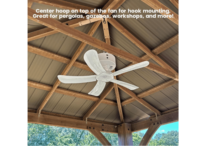 Canopy Breeze All New CB305 Rechargeable Ceiling Fan with Remote for Canopies, Gazebos, Pergolas & More. 6-Hour Run Time, 31” Diameter Blades, Easy.