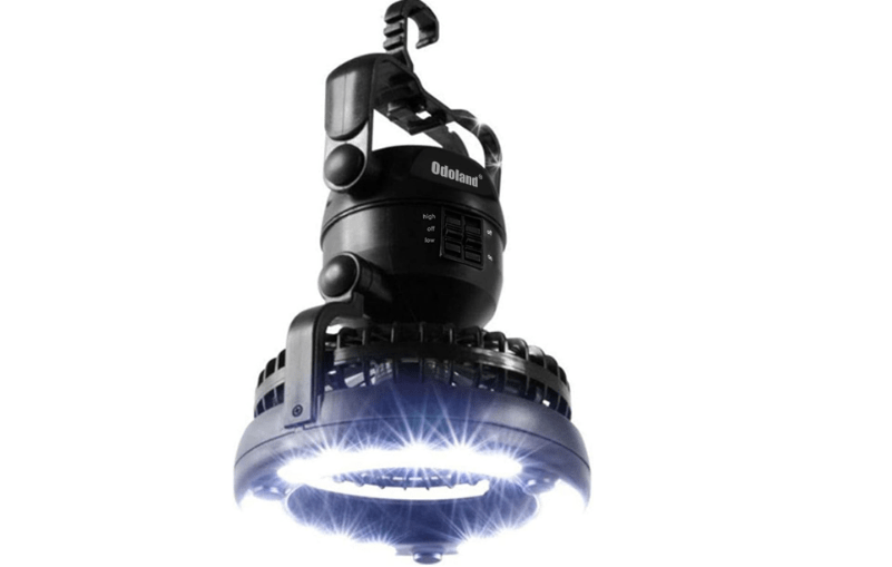  Odoland Portable LED Camping Lantern with Ceiling Fan - Hurricane Emergency