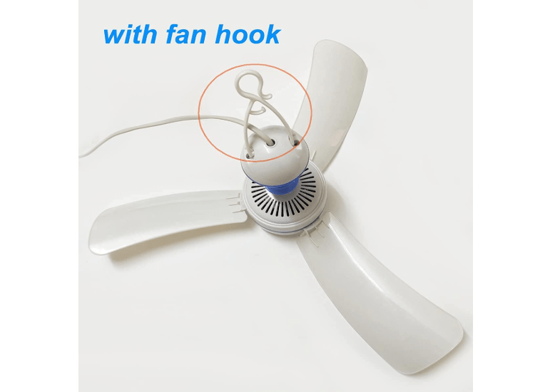  SKYRI Portable Ceiling Fan Mini USB Tent Fans for RV, Camping, Outdoor Hanging Gazebo Tents Ceiling Canopy Dorm Room Fan DC 5V Compatible Battery Power
