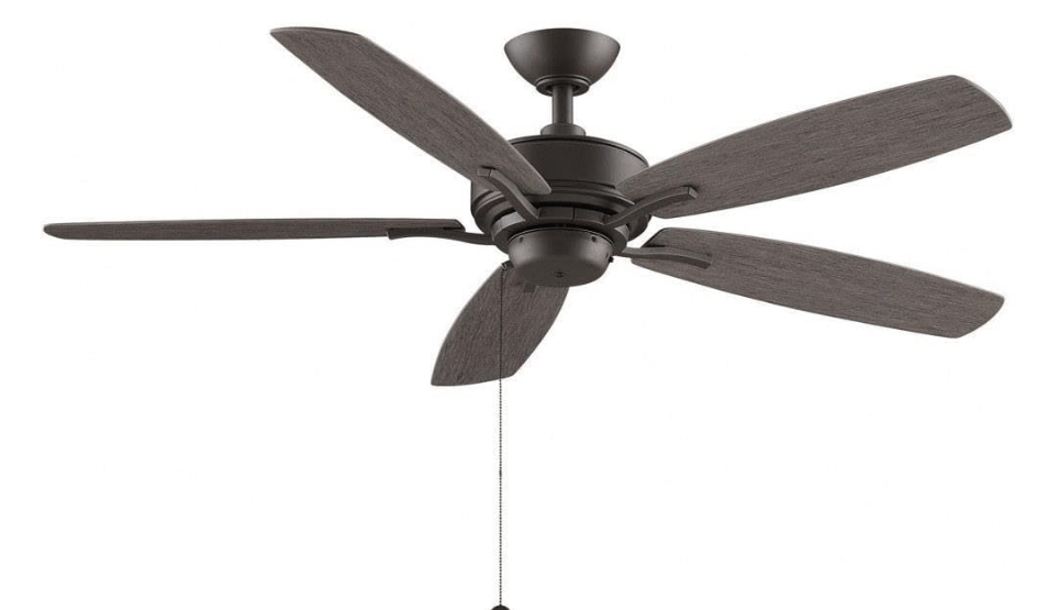 Fanimation Aire Deluxe - 52 inch - Matte Greige with Weathered Wood Blades