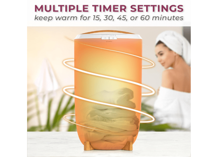 Zadro Large Hot Towel Warmer Bucket Timer Electric Towel Warmer for Bathroom Auto-Shut Off Heated Towel Warmer Spa