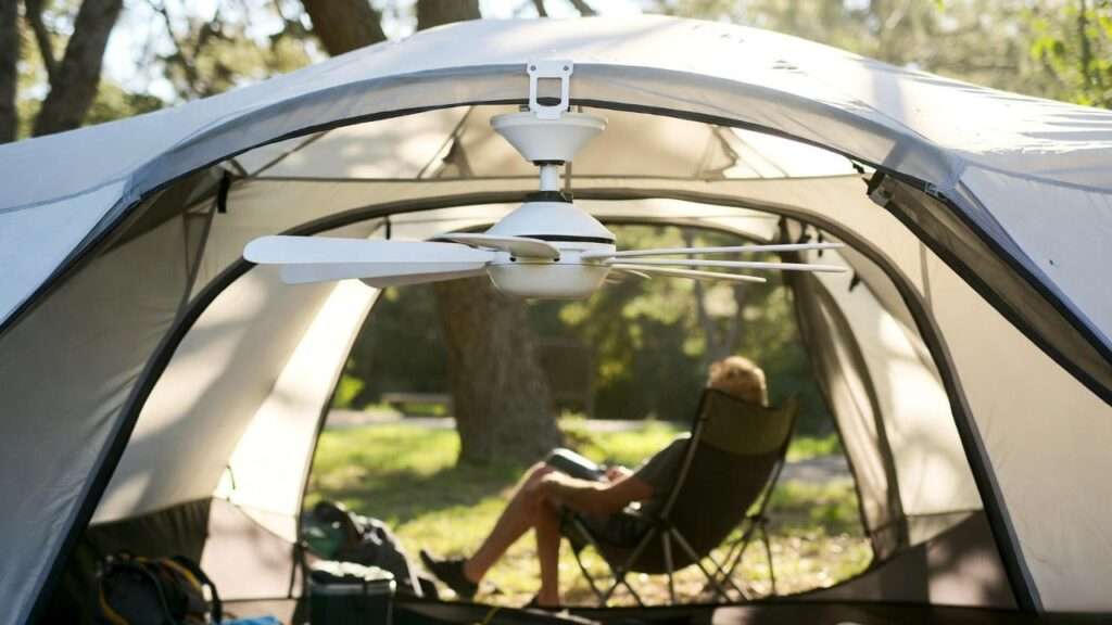 Odoland Portable LED Camping Lantern with Ceiling Fan - Hurricane Emergency