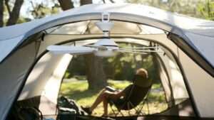 Odoland Portable LED Camping Lantern with Ceiling Fan - Hurricane Emergency