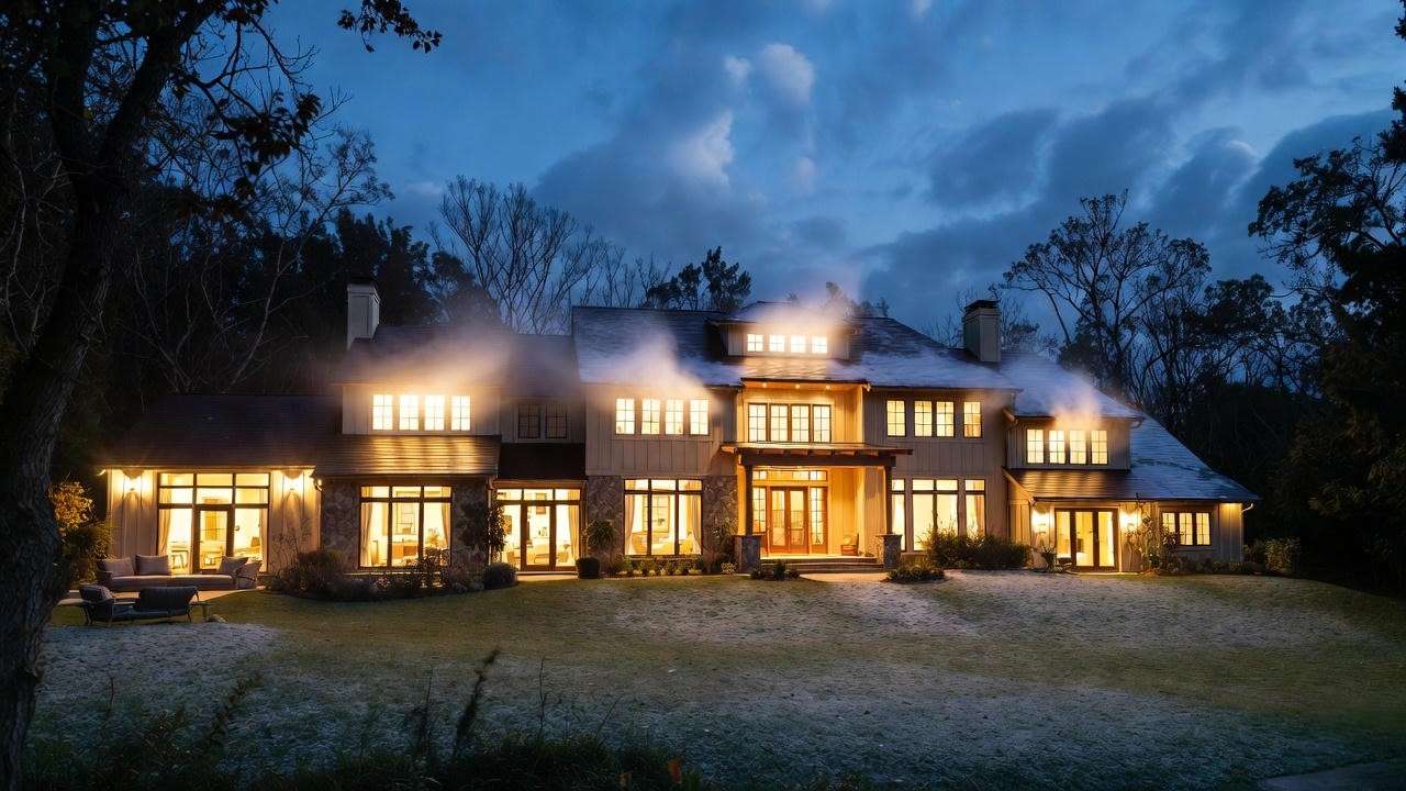 Large modern home with multiple simultaneous hot water uses – ideal for Noritz tankless system