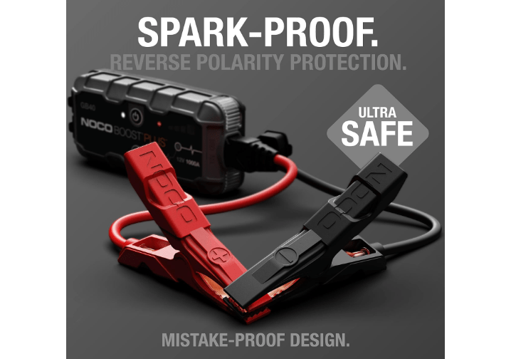  NOCO Boost GB40: 1000A UltraSafe Jump Starter – 12V Lithium Battery Booster Pack, Portable Jump Box, Power Bank & Jumper Cables - for 6.0L Gas and 3.0L...