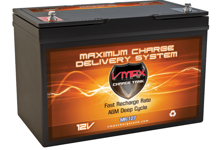  VMAX MR127-100 12V 100Ah AGM Deep Cycle Marine Battery compatible with Minn Kota Endura C2 40 12V 40lb Trolling Motor