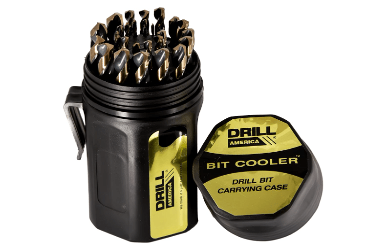 Drill America - KFD29J-PC 29 Piece Heavy Duty High Speed Steel Drill Bit Set with Black and Gold Finish in Round Case (1/16" - 1/2" x 64ths), KFD Series