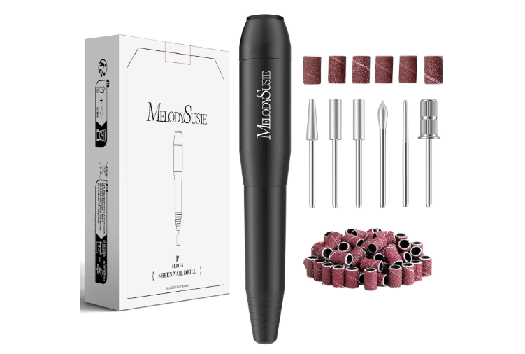  MelodySusie Electric Nail Drill Machine,PC120I Portable Electric Nail File Efile Set for Acrylic Gel Nails, Manicure Pedicure Tool with Nail Drill Bits...