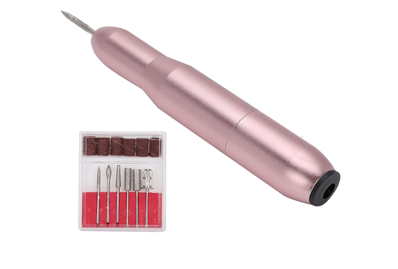 
15000RPM USB Portable Electric Nail Drill Pen Machine Nail Grinding Polisher Manicure Tool Six Polishing Heads Fast Processing for Manicure Pedicure Nail...