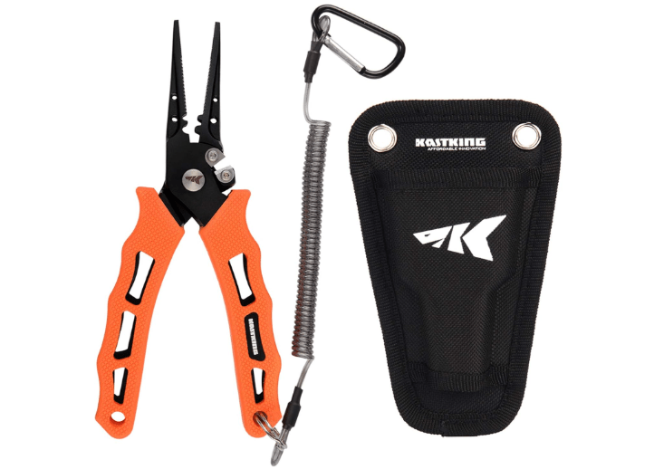 KastKing Cutthroat 7 inch Fishing Split Ring Pliers, 420 Stainless Steel Fishing Tools, Saltwater Resistant Fishing Gear, Tungsten Carbide Cutters