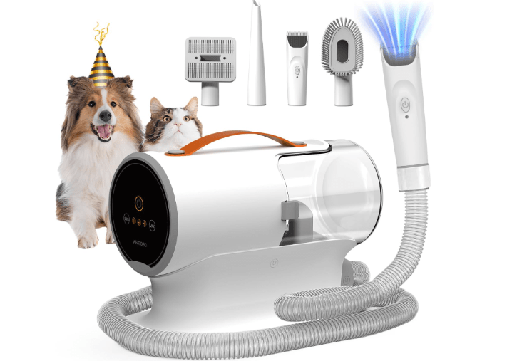  AIRROBO Dog Grooming Vacuum Kit,12000Pa Strong Pet Vacuum for Shedding,Grooming Hai,Quiet,PG100,2L Large Capacity