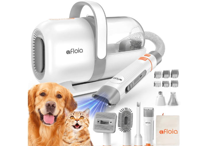  Afloia 6-in-1 Dog Grooming Kit, Pet Grooming Vacuum for Shedding, Dog Hair Vacuum with Clipper Nail Trimmer Grinder, Pet Brush Groomer at Home, Low Noise... 
