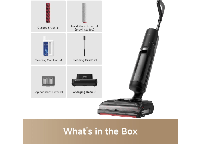 DREAME H15 Pro CarpetFlex Cordless Vacuum Mop, Wet Dry Vacuum Cleaner with Dual Brushes for Hard Floors & Carpet, Tangle-Free Hair-Cutting, 23kPa.