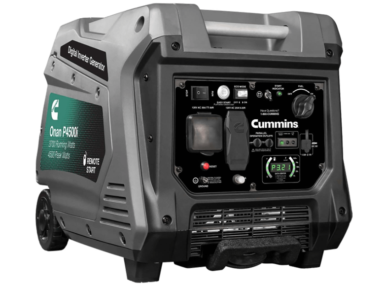 Cummins Onan P4500I Portable Inverter Generator, Power Inverter Dual 5V USB Ports for Mobile Charging, Gas Powered for Backup Home Use, RV & Camping - 7...
