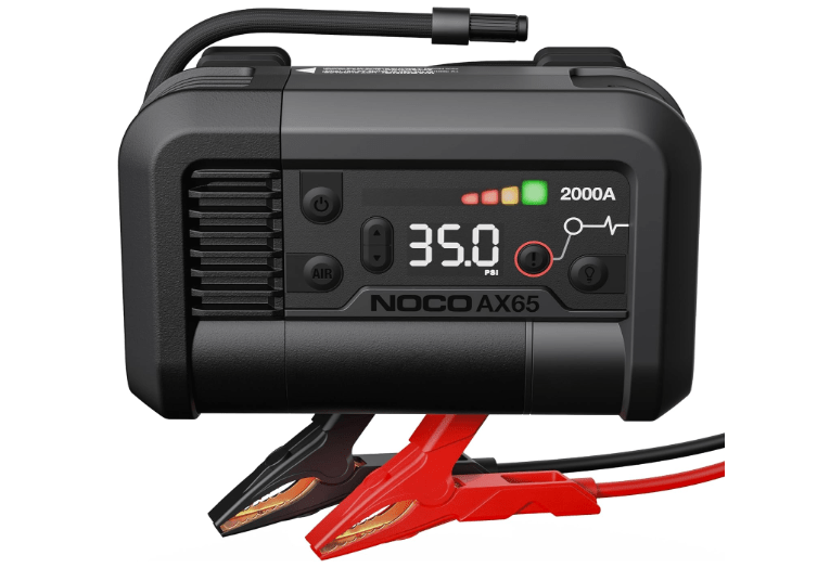 NOCO Boost+Air AX65: 2000A Jump Starter with Air Compressor Tire Inflator – Starts 8.0L Gas & 6.0L Diesel – 67 SLPM Airflow Inflates 0–40 PSI in 2 Minutes
