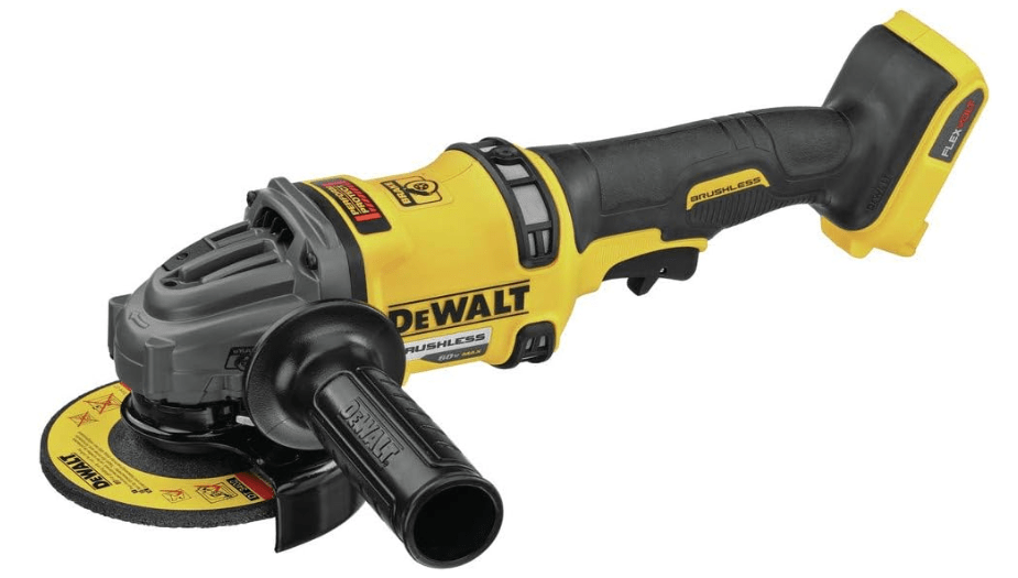 DEWALT FLEXVOLT 60V MAX* Angle Grinder with Kickback Brake, 4-1/2-Inch to 6-Inch, Tool Only (DCG418B)