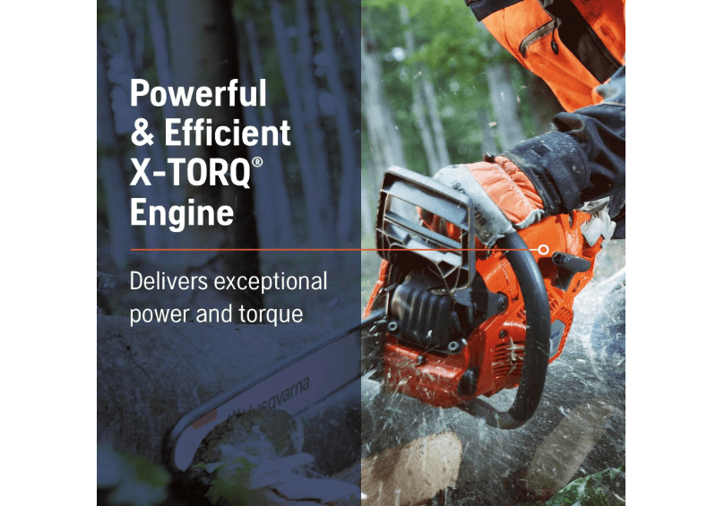  Husqvarna 967690628 545 Mark II 3.6 HP 2-Cycle X-Torq Engine 50.1cc 20 in. Gas Chainsaw with Adjustable Chain Oil Pump for Professional Tree Felling and Limbing