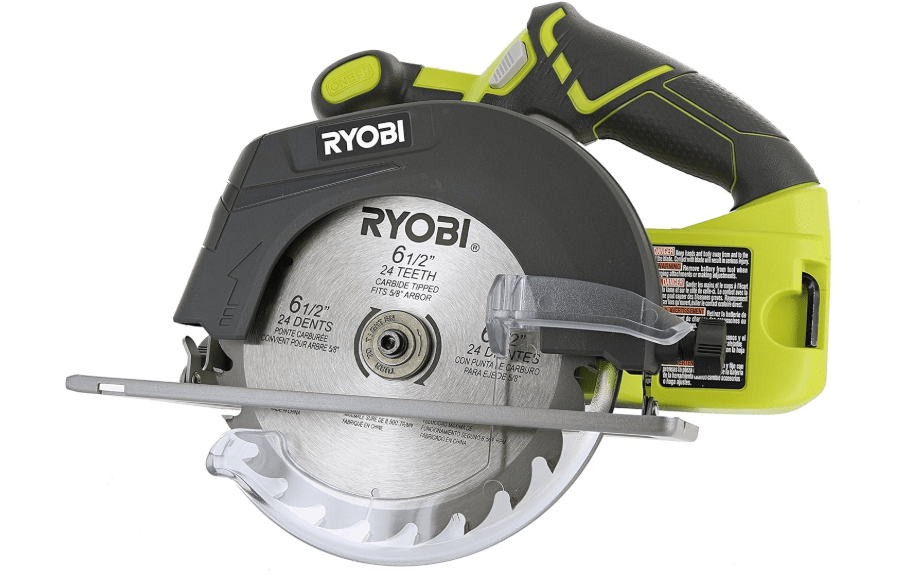  Ryobi P507 One+ 18V Lithium Ion Cordless 6 1/2 Inch 4,700 RPM Circular Saw w/ Blade (Battery Not Included, Power Tool Only)