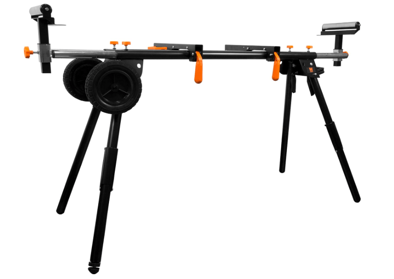  WEN Miter Saw Stand, Collapsible and Rolling with 3 Onboard Outlets (MSA330)