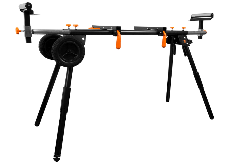  WEN Miter Saw Stand, Collapsible and Rolling with 3 Onboard Outlets (MSA330)