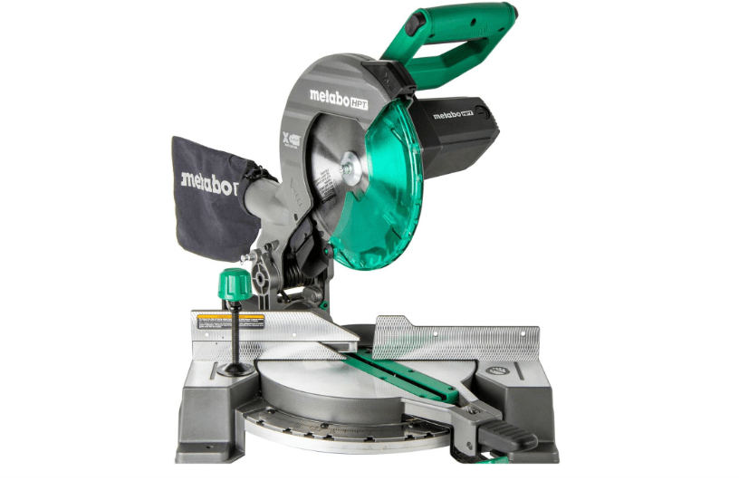  Metabo HPT 10-Inch Single Bevel Compound Miter Saw, 15-Amp Power Saw with Xact Cut Shadow Line, Precision Miter Angles, Single Bevel 0-45°, 40T TCT Miter