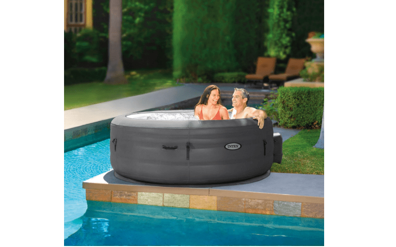 INTEX 28483E SimpleSpa Inflatable Hot Tub 4 Person Bubble Massage Spa: Includes Insulated Cover – Built-in QuickFill Inflation – Soothing Jets – 77" x...