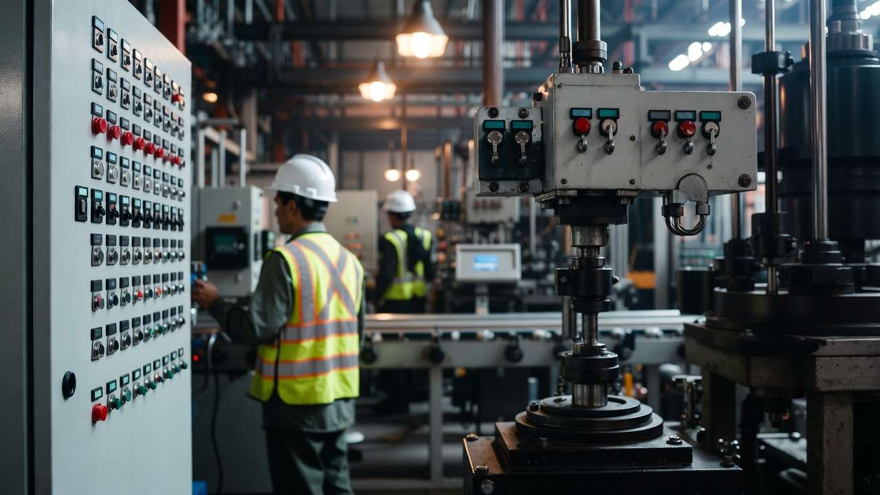 Toggle switches in industrial mechanical engineering applications like automation and robotics.