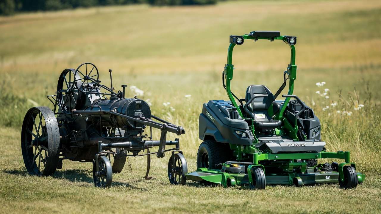 Gravely mower historical evolution from 1916 motor plow to modern zero-turn model