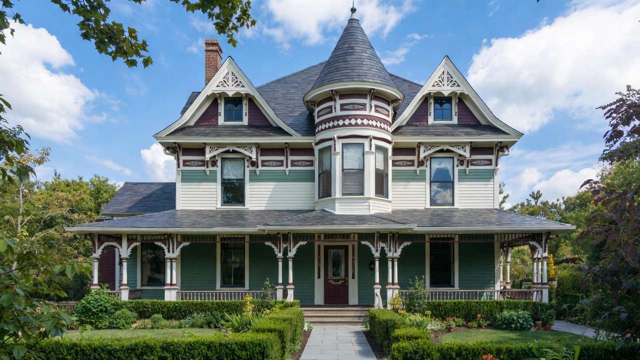 Fully restored Queen Anne Victorian home after foundation stabilization and mechanical upgrades