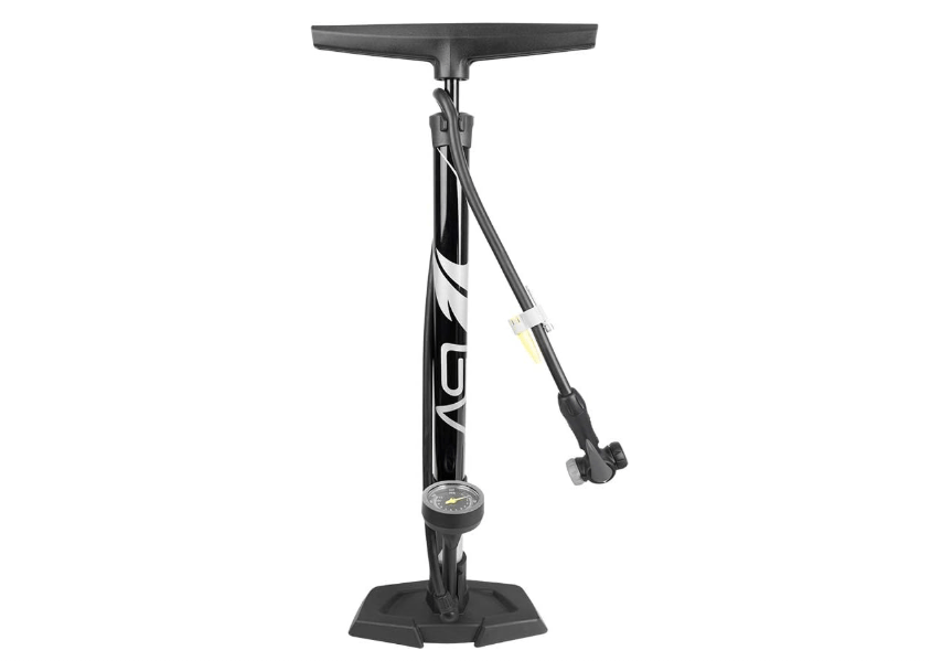  BV Bicycle Pump Durable Bike Floor Pump 17/24 inch Smart Valve Head, 160 psi, Automatically Reversible Presta and Schrader