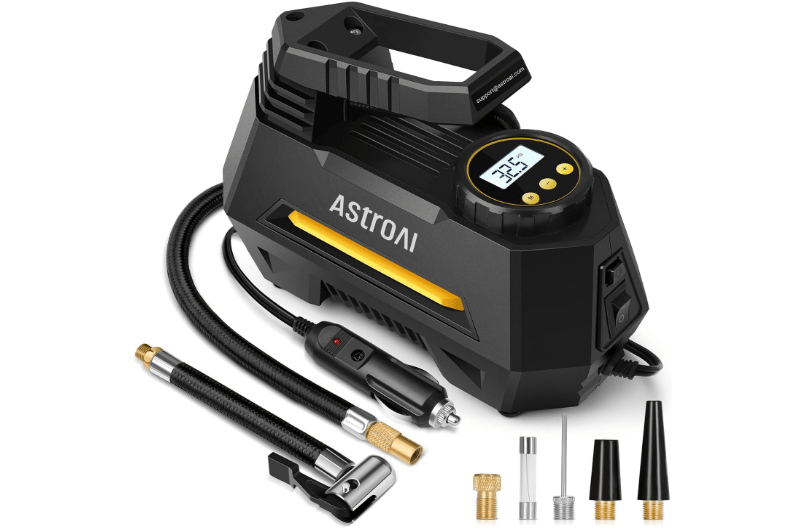  AstroAI Tire Inflator Portable Air Compressor Air Pump for Car Tires-Car Accessories, 9.8Ft Cord-12V DC-Powered Auto Pump with Digital Pressure Gauge