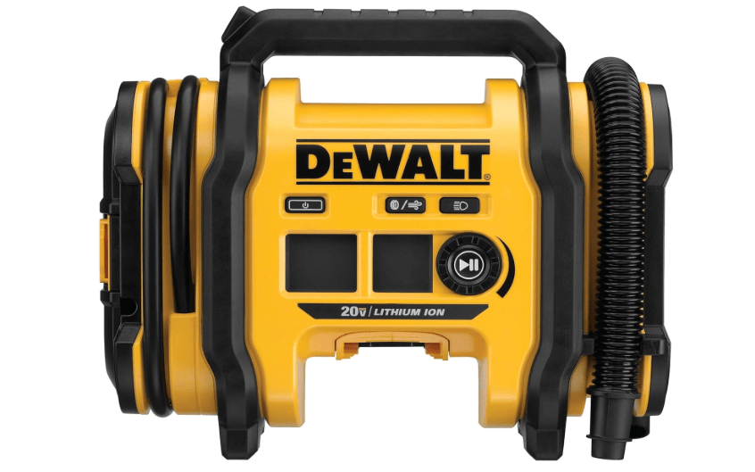  DEWALT Tire Inflator Portable Air Compressor 20V MAX, Car Air Pump with Automatic Shut Off, LED Light, Tool Only (DCC020IB)