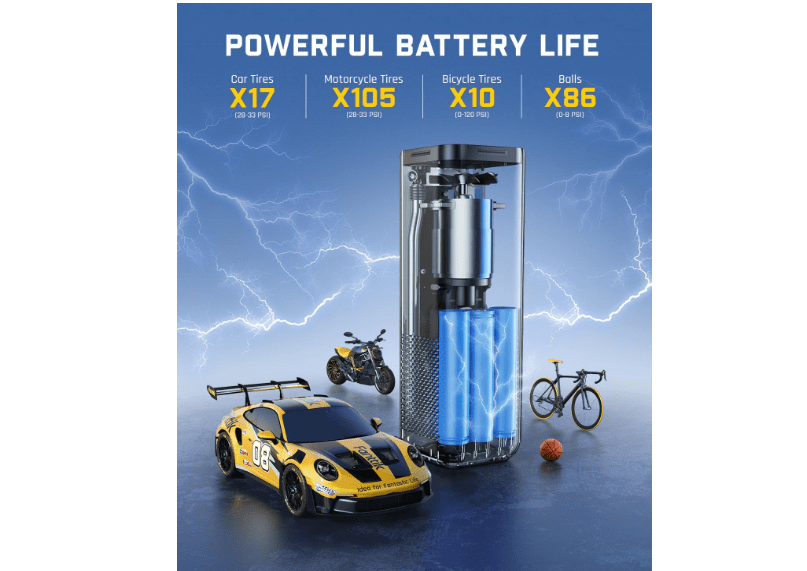 
Fanttik X8 APEX Tire Inflator Portable Air Compressor Deluxe Package and Potent T10 1800A Portable Jump Starter