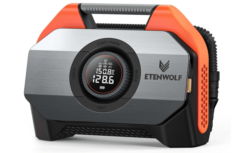 
ETENWOLF VORTEX S6 Tire Inflator Portable Air Compressor for Heavy-duty Vehicle, Cordless Air Pump for Car & Inflatables with 19200 mAh Battery, 100%.