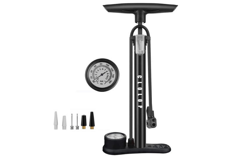 
CLOLOP Bike Floor Pump with Gauge,Bike Air Pump Tire Pump Inflator, for Presta and Schrader Valve, Bicycle Pump, Ball Pump for All Bikes and Sports Balls