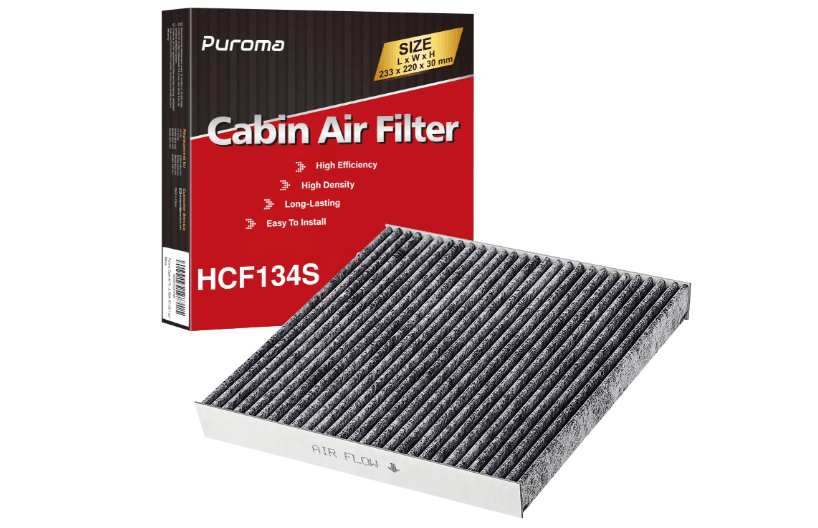  Puroma Cabin Air Filter with Activated Carbon, Replacement for CP134, CF10134, Honda & Acura, Civic, CR-V, Odyssey, CSX, ILX, MDX, RDX, AT134 (1 pc)