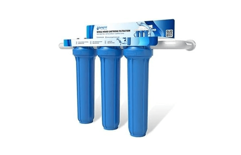  SpringWell Whole House Water Filter Cartridge System - Carbon + Sediment Filter + Salt Free Softener + VOCs/Lead