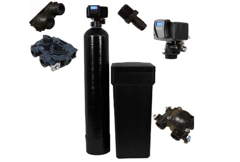  DURAWATER Iron Eater 48K Combination Water Softener & Iron Filter with Fleck 5600SXT Digital Metered Valve - Treat Whole House up to (3/4" Bypass 48