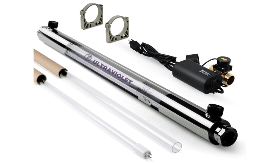  iSpring UVF55FS Whole House UV Water Filter with Smart Flow Sensor Switch, 55W, 12 GPM