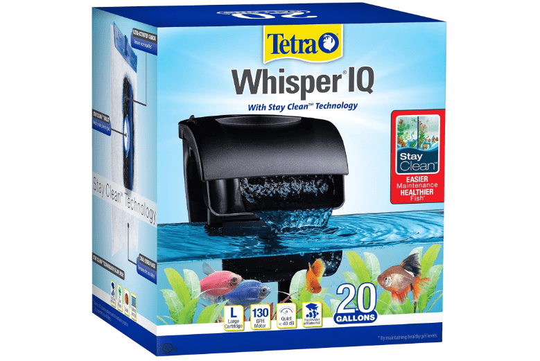  Tetra Whisper IQ Power Filter 20 Gallons, 130 GPH, with Stay Clean Technology